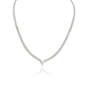 Herringbone Silver Necklace